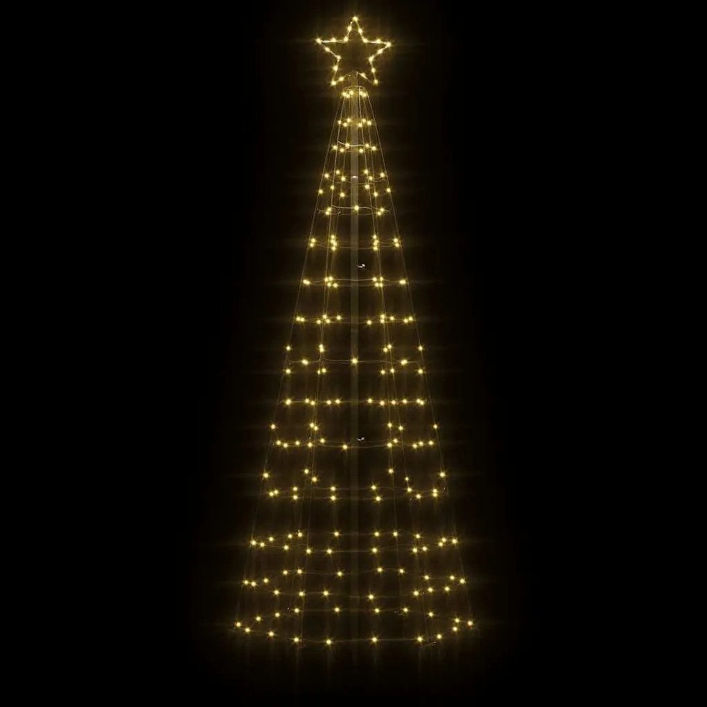 meleg fehér LED karácsonyfa tüskékkel 220 LED 180 cm