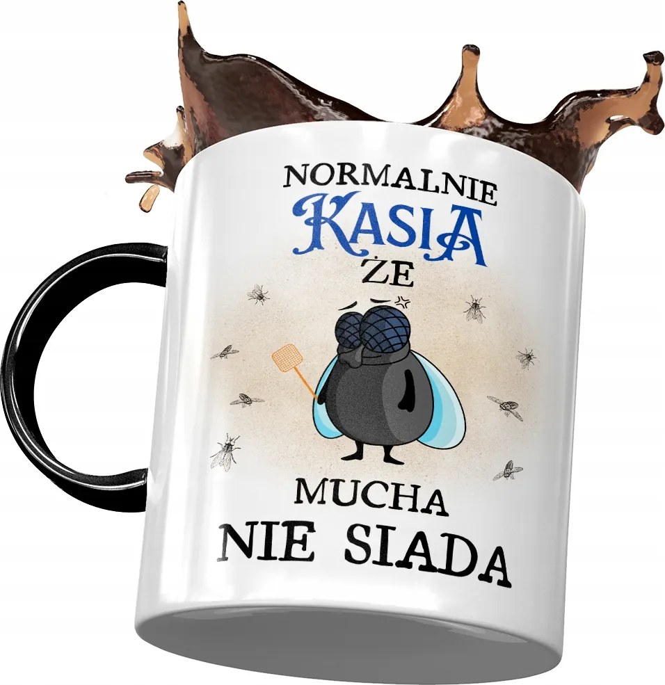 Fekete Bögre Katalin Barátnőnek Ajándék Nyomtatott Fotóval