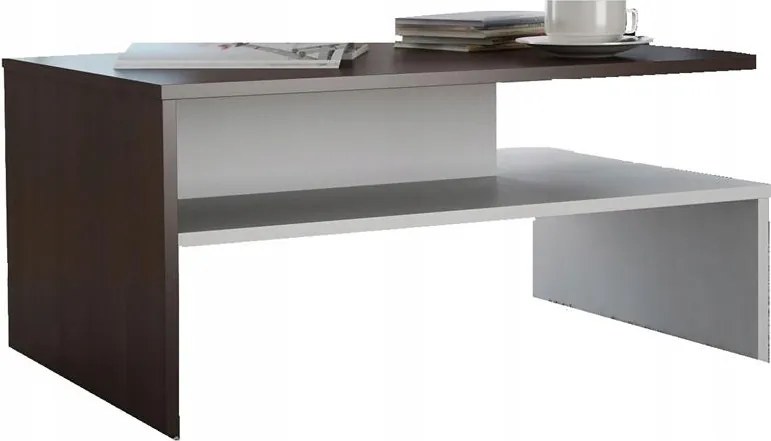 Ola pad fehér-wenge modern dohányzóasztal Per