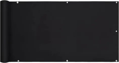 Erkélyvédő Terasz Napellenző Szőnyeg Fekete 75 x 600 CM