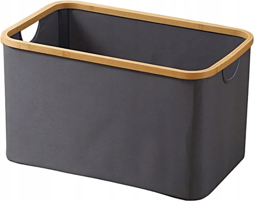 Összecsukható Szennyestartó Kosár Bambusz Szövet Oxford 50L