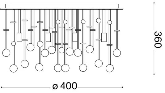 Ideal Lux-LED Kristály mennyezeti lámpa MOONLIGHT 8xG9/3W/230V átm. 40 cm arany