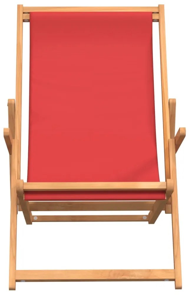 Piros tömör tíkfa összecsukható strandszék