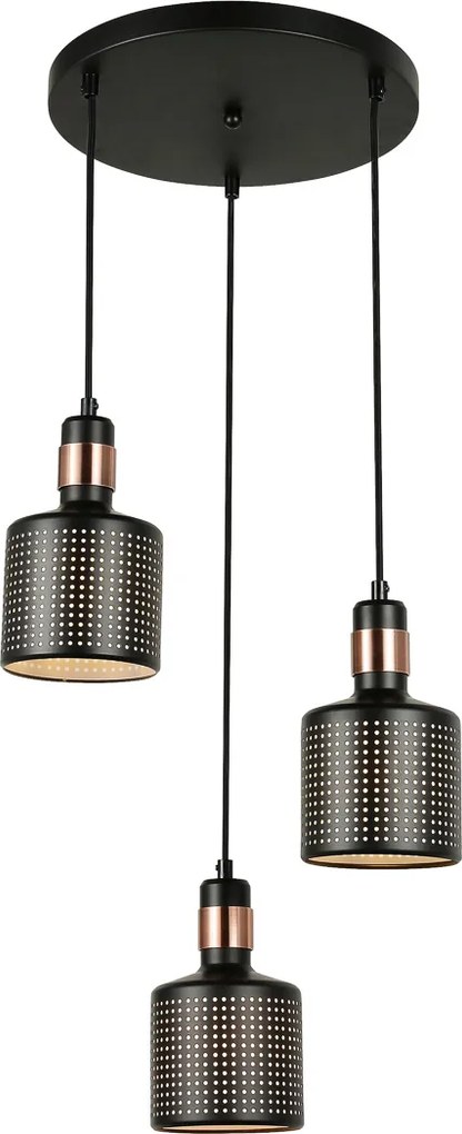 Italux Modern Függeszték Restenza Fekete ITXPND-2439-3-BK
