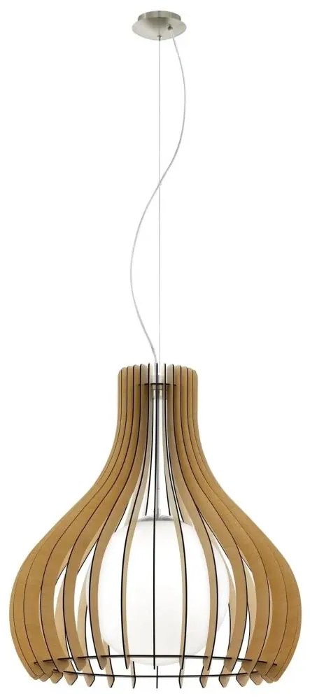Eglo 61719 - Csillár zsinóron TINDORI 1xE27/60W/230V átm. 60 cm barna
