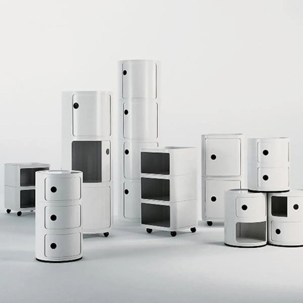 Kartell Componibili 4967 tárolóasztal, 3 tároló rész, több színben szín: szürke