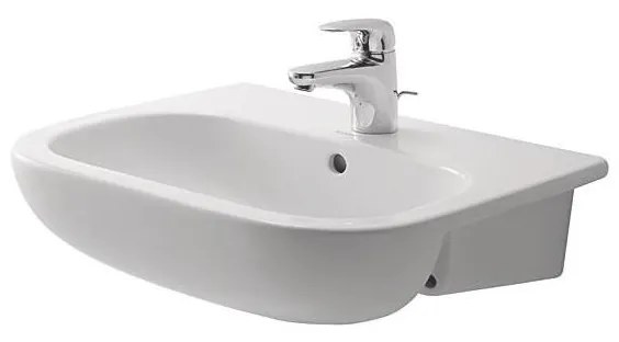 Duravit 339550000 - Süllyesztett mosdó D-CODE 55x44 cm, kerámia/fényes fehér