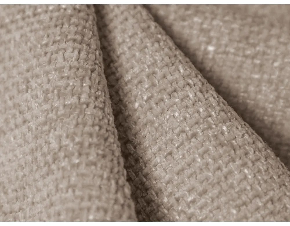 Bézs kárpitozott ágyneműtartós franciaágy ágyráccsal 160x200 cm Miley – Micadoni