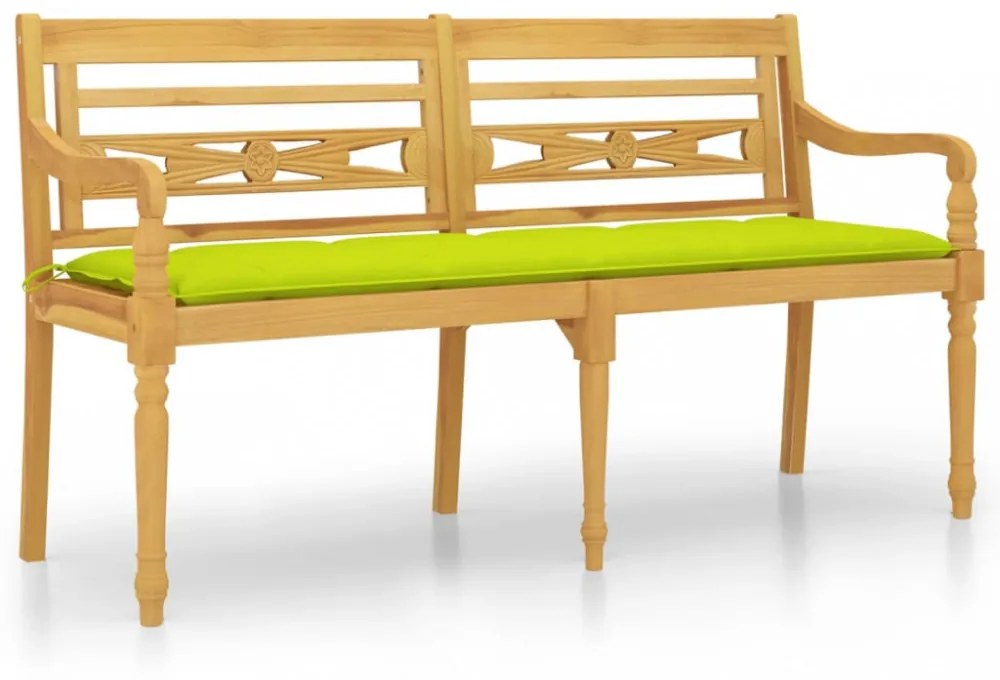 tömör tíkfa Batavia pad világoszöld párnával 150 cm