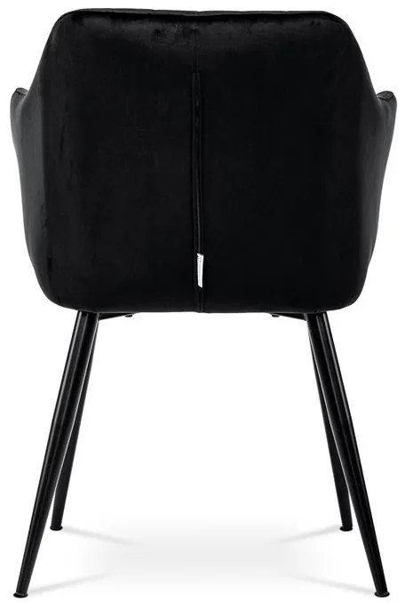 Fekete Bársony Étkezőszék. PIKA BK4