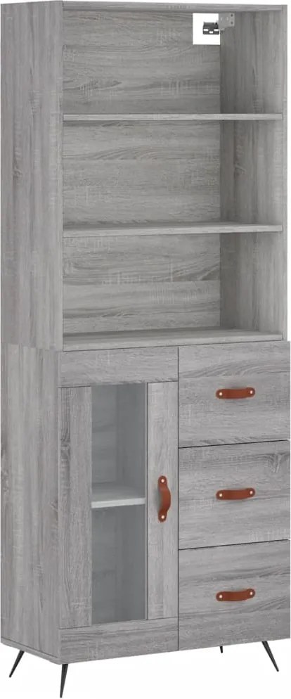 vidaXL szürke sonoma szerelt fa magasszekrény 69,5 x 34 x 180 cm