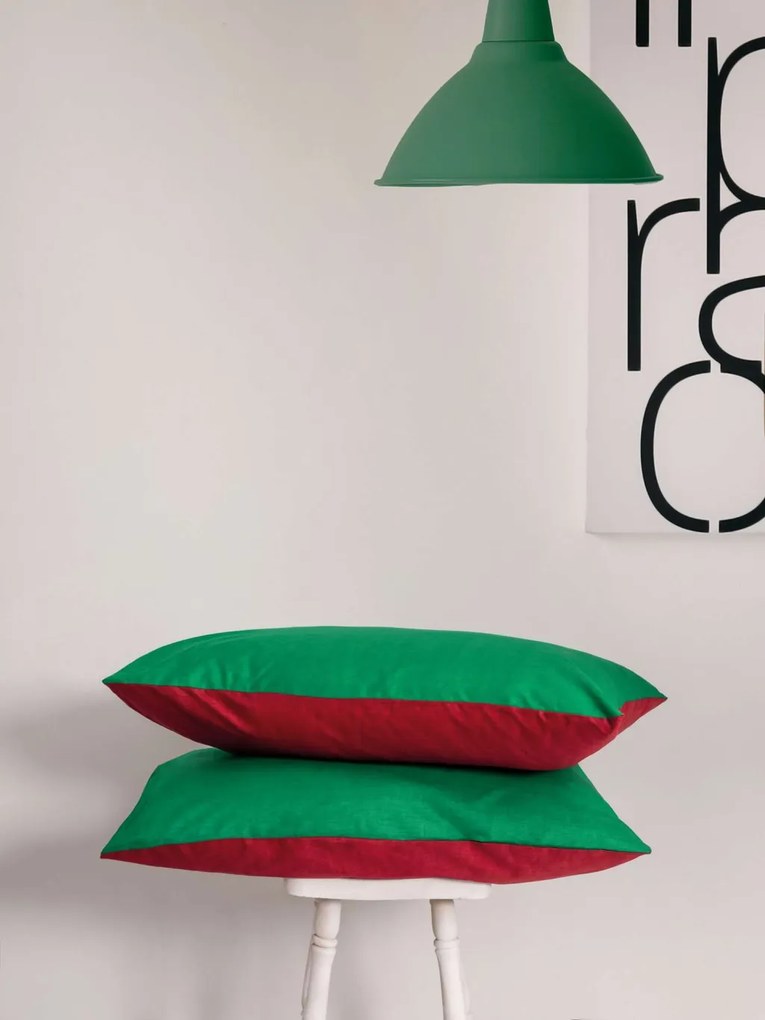 Holly Ranforce dupla ágyneműhuzat garnitúra feszített lepedővel 160 × 200+30 cm, zöld