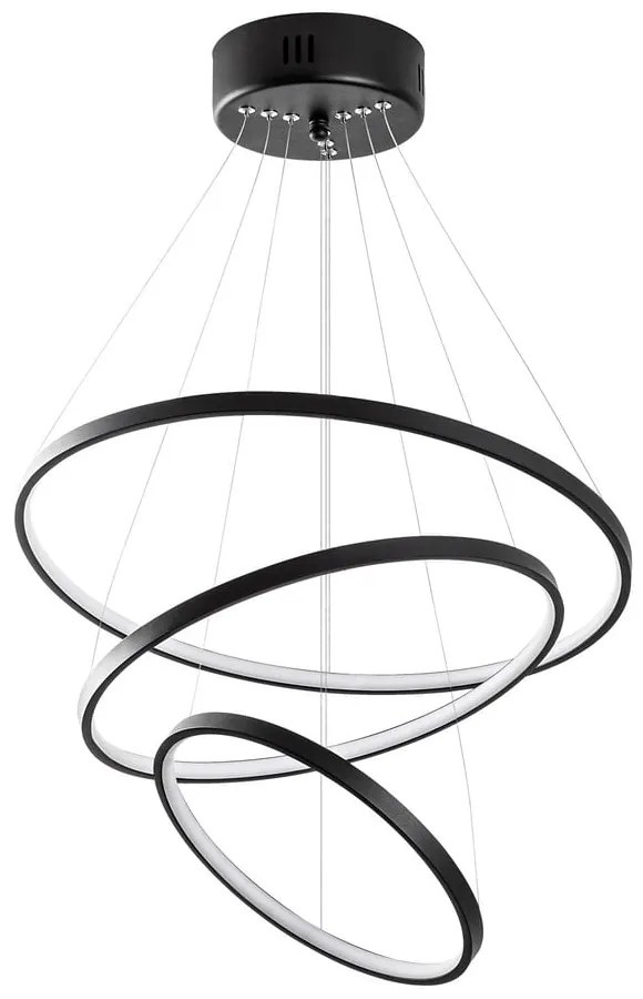 Fekete LED függőlámpa ø 50 cm Simit – Opviq lights