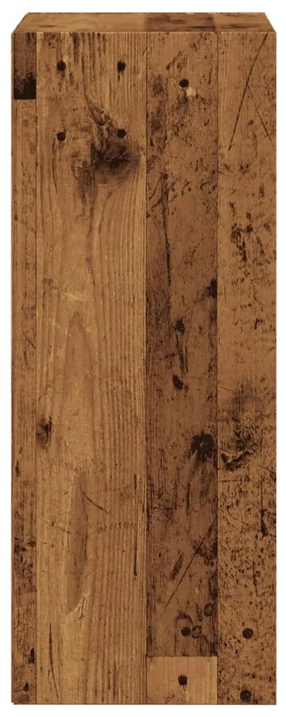 antik fa színű szerelt fa könyvespolc 40 x 30 x 77 cm