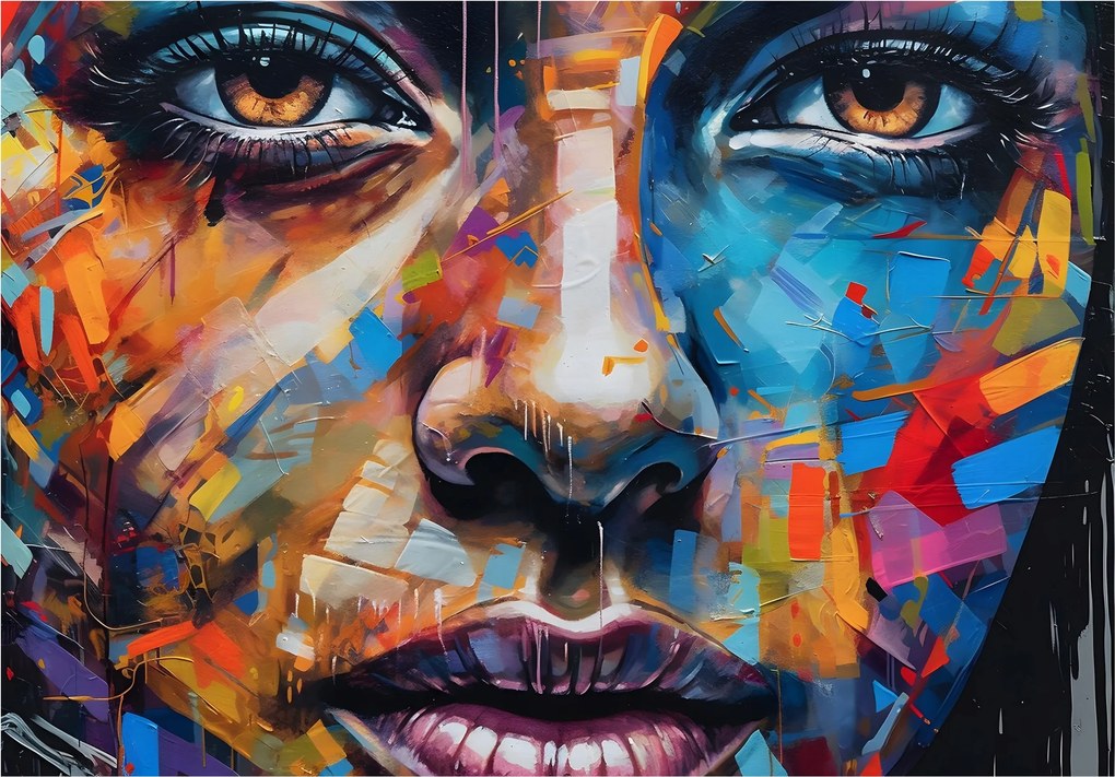 Fotótapéta Női Arc Absztrakt Művészet 254x184