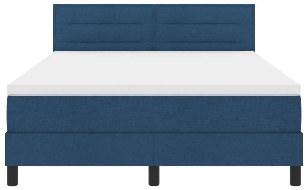 Boxspring ágy matraccal Kék 140x200 cm Szövet