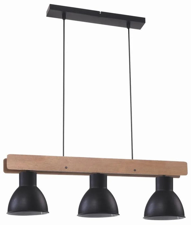 Csillár zsinóron VARIO 3xE27/60W/230V Nyírfa