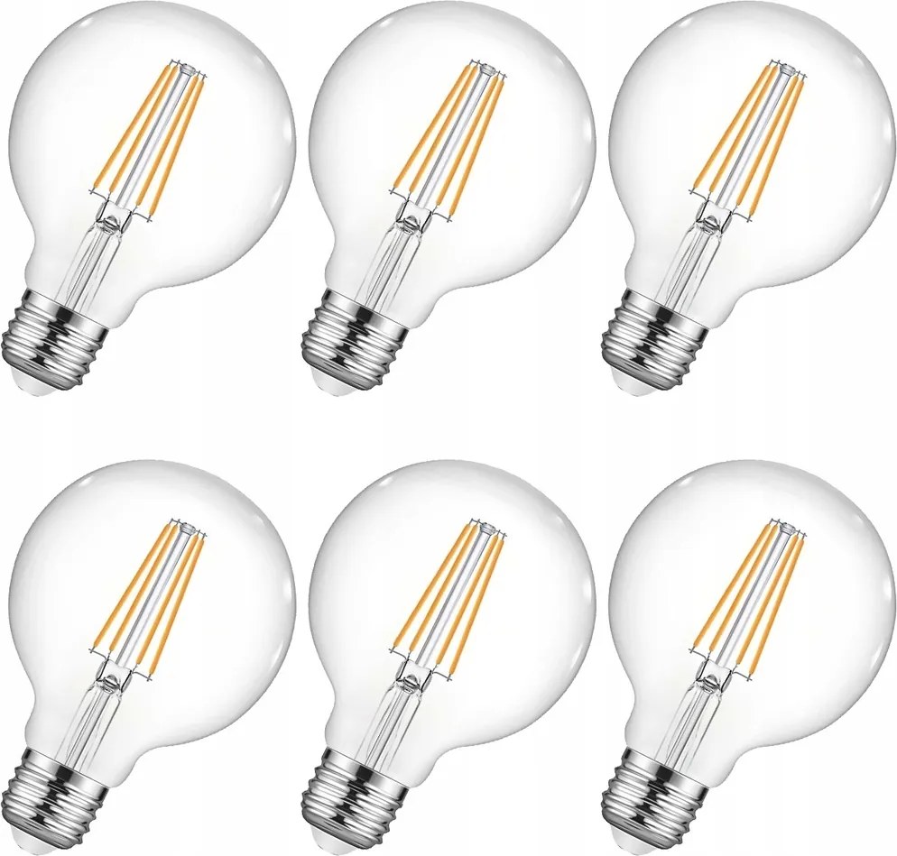 Izzó E27 Led gömb filament 4W=35W 400lm Meleg 3000K dekoratív Savineo