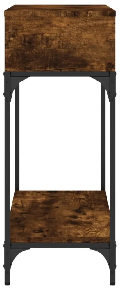 füstös tölgy színű szerelt fa tálalóasztal 100 x 30,5 x 75 cm