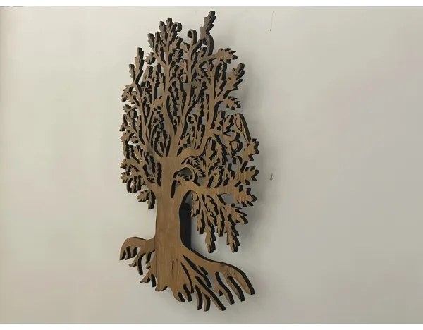 Li-Go 23673/DUB2 - LED fali dekoráció LED/10W/5V 20000 mAh 45x55 cm tölgy + távirányító