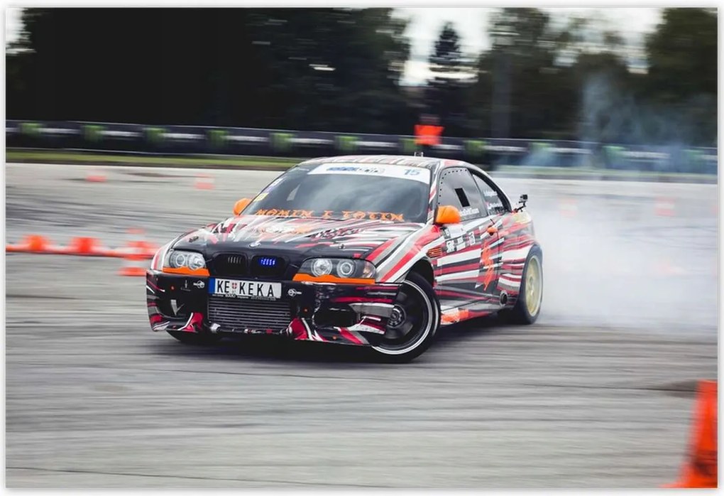 Poszterek 200x135 Bmw Drift Gumiabroncsok égetése