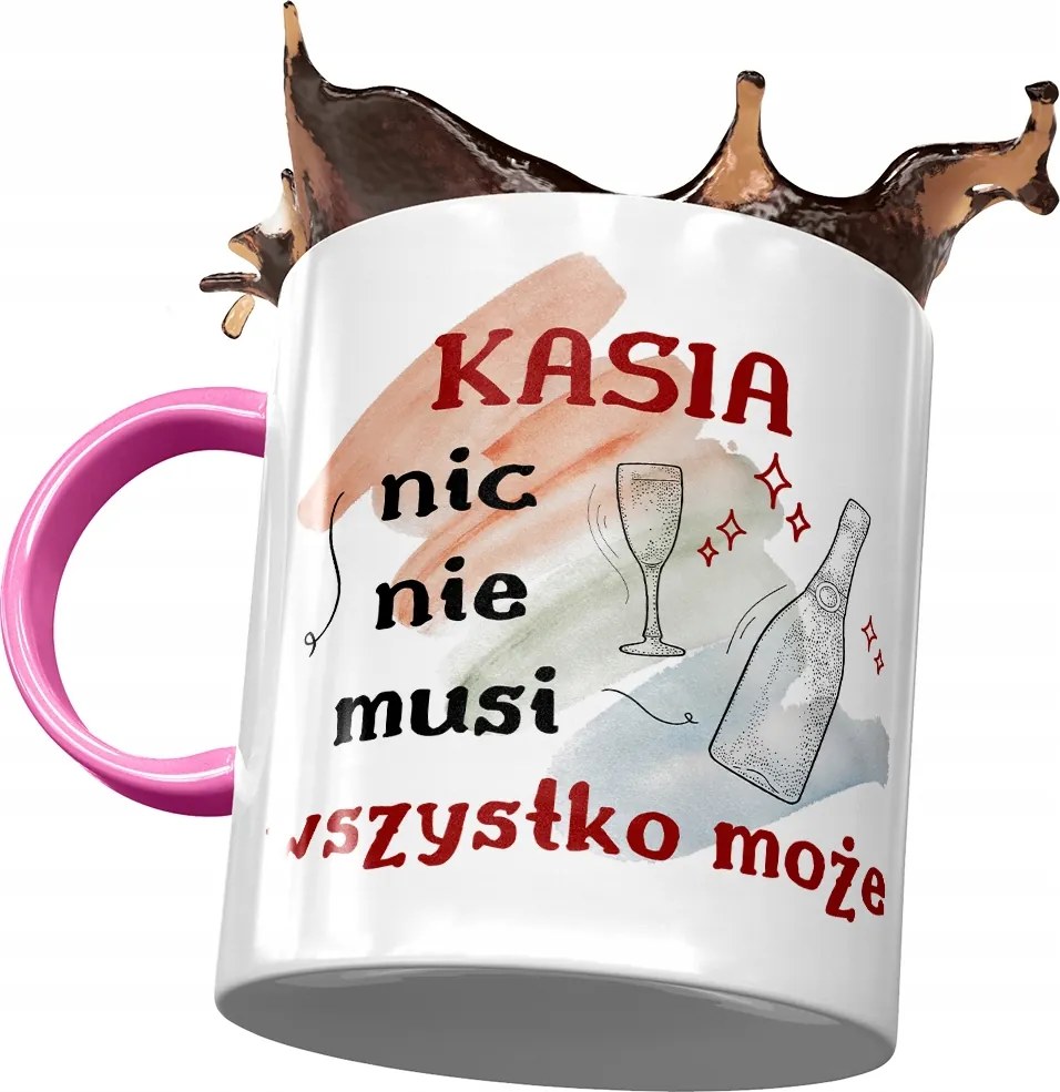 Rózsaszín Bögre Katalin Feleség Ajándék Nyomtatott Fotóval