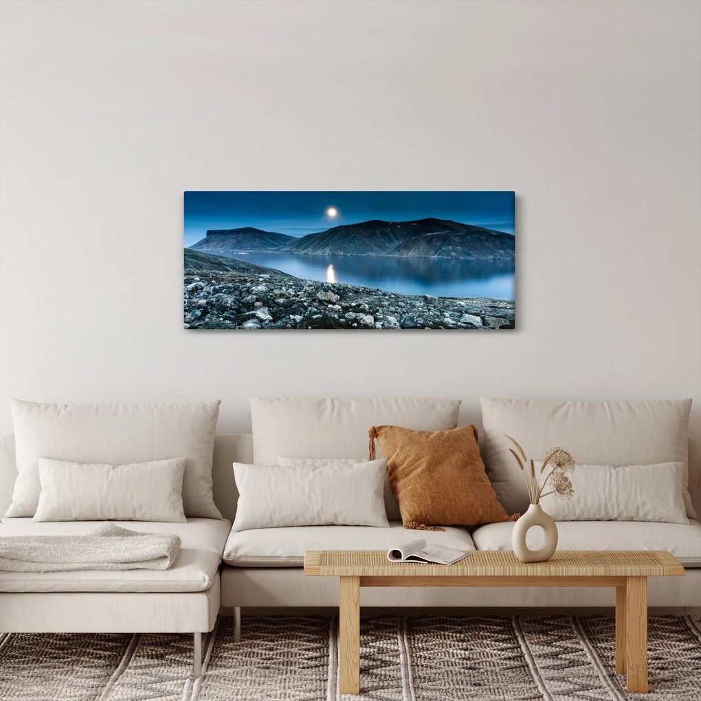 Egy éjszakai táj képe, Izland (120x50 cm)