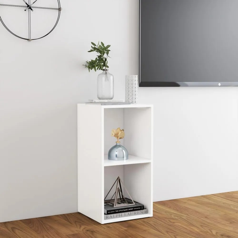 fehér szerelt fa TV-szekrény 72 x 35 x 36,5 cm