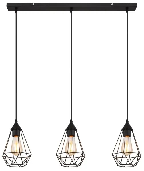 Globo 15745-3H - Csillár zsinóron ZACHARY 3xE27/60W/230V