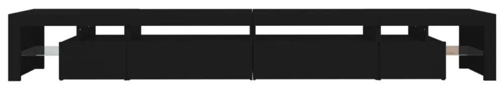 fekete TV-szekrény LED-lámpákkal 290x36,5x40 cm