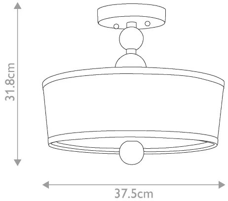 Hinkley - Felületre szerelhető csillár ZELDA 3xE27/60W/230V sárgaréz