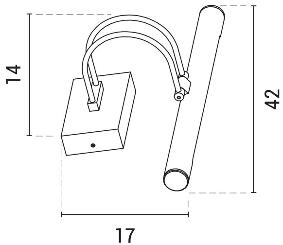 LED Képmegvilágító LED/9W/230V 3000K 42 cm króm