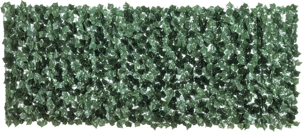 Outsunny Mesterséges Sövény Magánélet Védőernyő, UV Védelem, Zöld Erkély Magánélet Védőernyő, Kerítés Magánélet Védőernyő Levéllel, Sövény Kerítés, Me