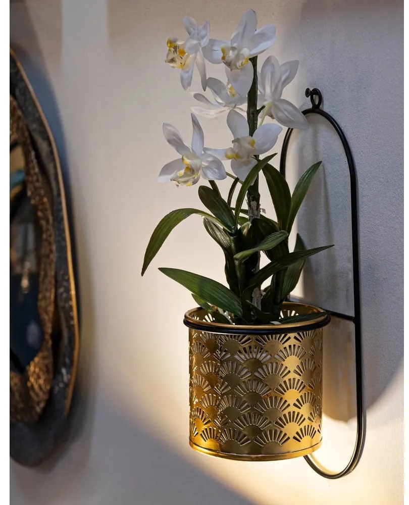 Fém fali függő virágcserép tartó ø 14 cm (magasság 37 cm) Hong – Mauro Ferretti