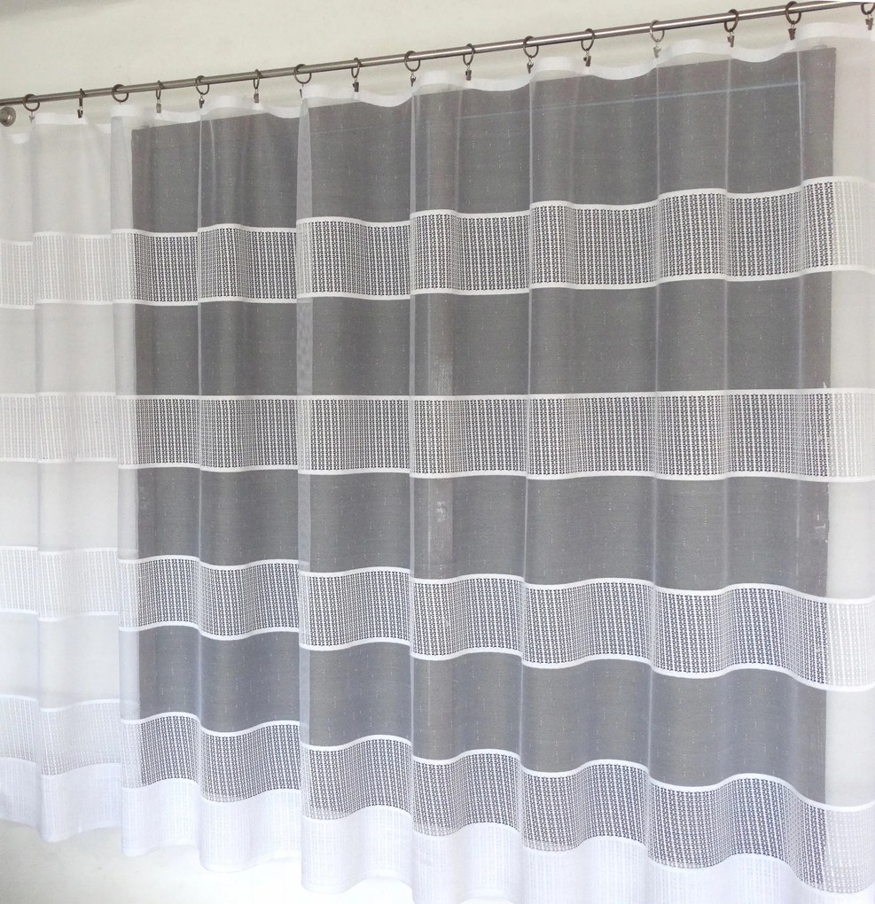 Mg Függöny jacquard 618/239 Fehér 500x160 M szalaggal