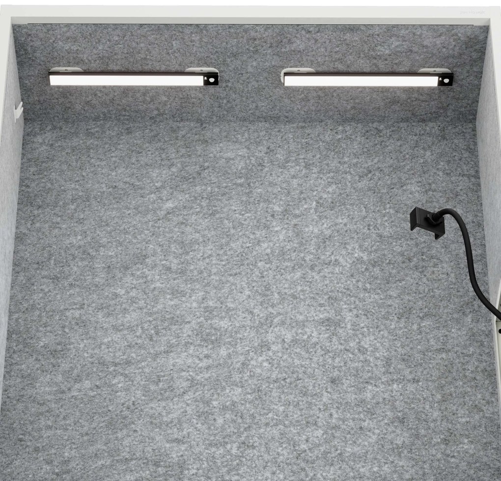 Sally 1150mm korpus Biały - siedzisko Szary