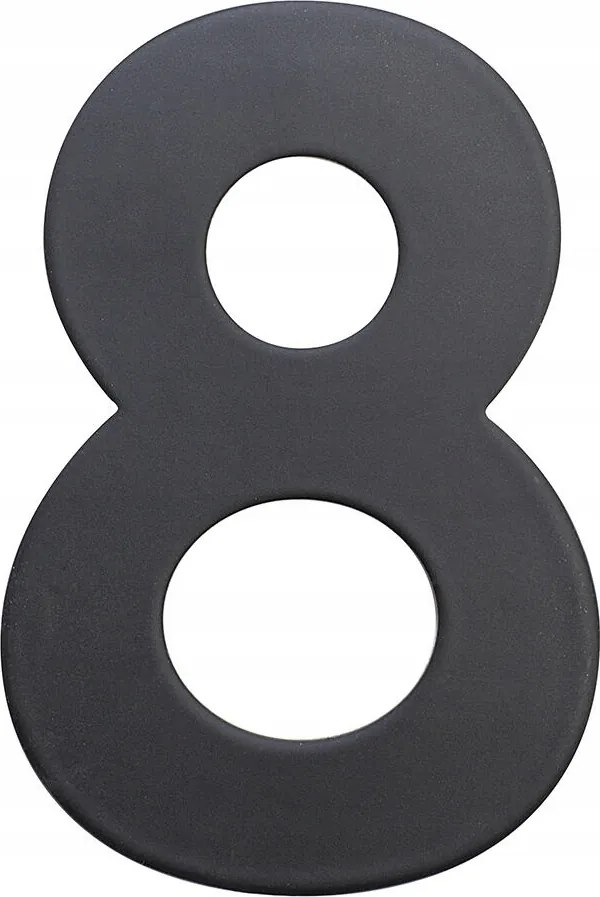 8. számú házszám 75 mm-es rozsdamentes acél Cze