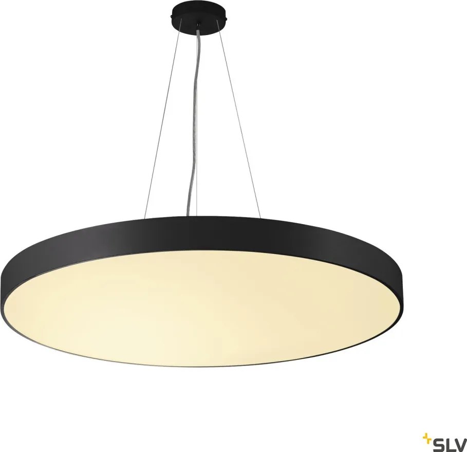 SLV 1001878 MEDO Kerek Mennyezeti Lámpa Fekete LED IP20