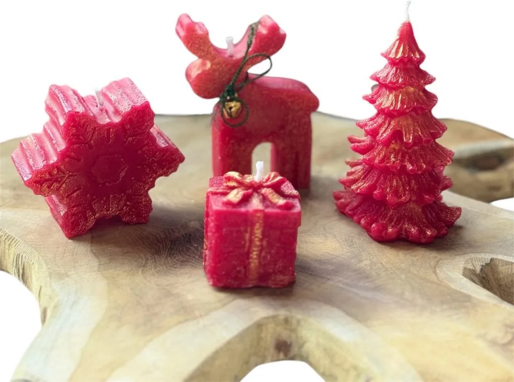 Christmas karácsonyi gyertyaszett, 5×5 cm – Set14