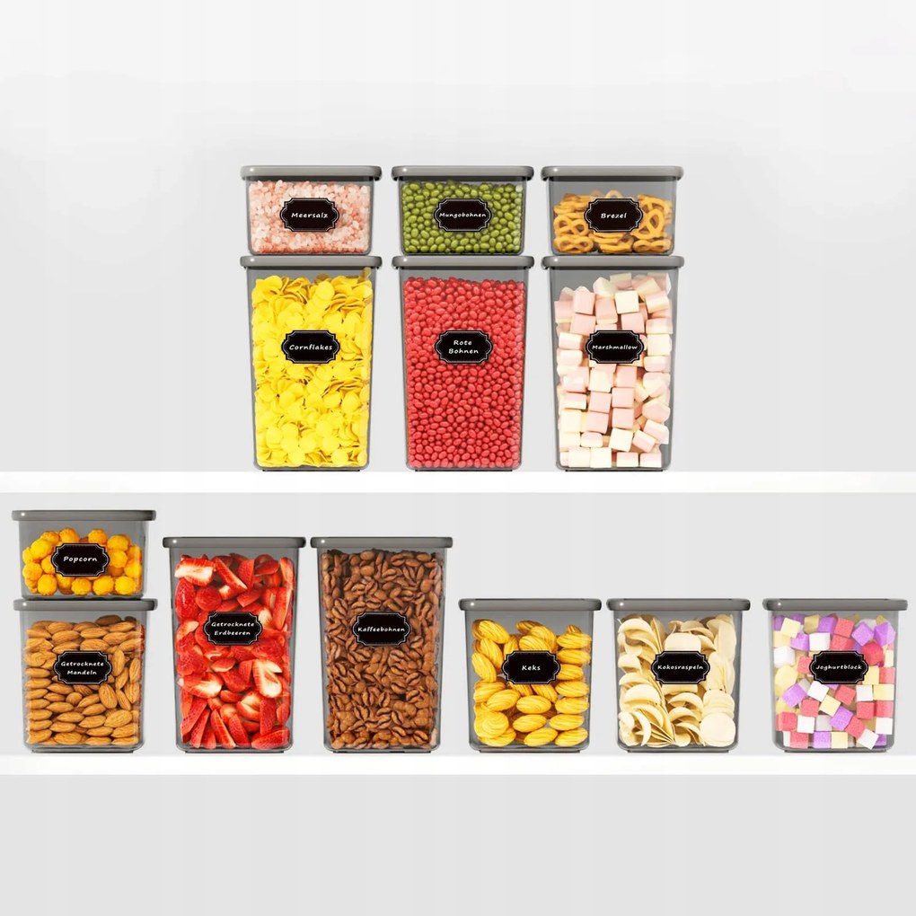 Homhut Ételtároló dobozok Fedéllel6 db Konyhai tárolók