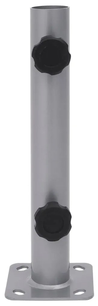 ezüstszínű acél napernyőtalp rúdhoz Ø32/34/38 mm