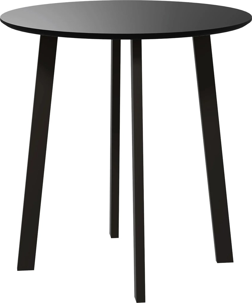 HOMCOM 72 x 72 cm Kerek Étkezőasztal 2 Személy Részére, Modern Stílusú Esernyős Lábakkal, Asztal Konyhába, Étkezőbe és Nappaliba, Fekete | Aosom