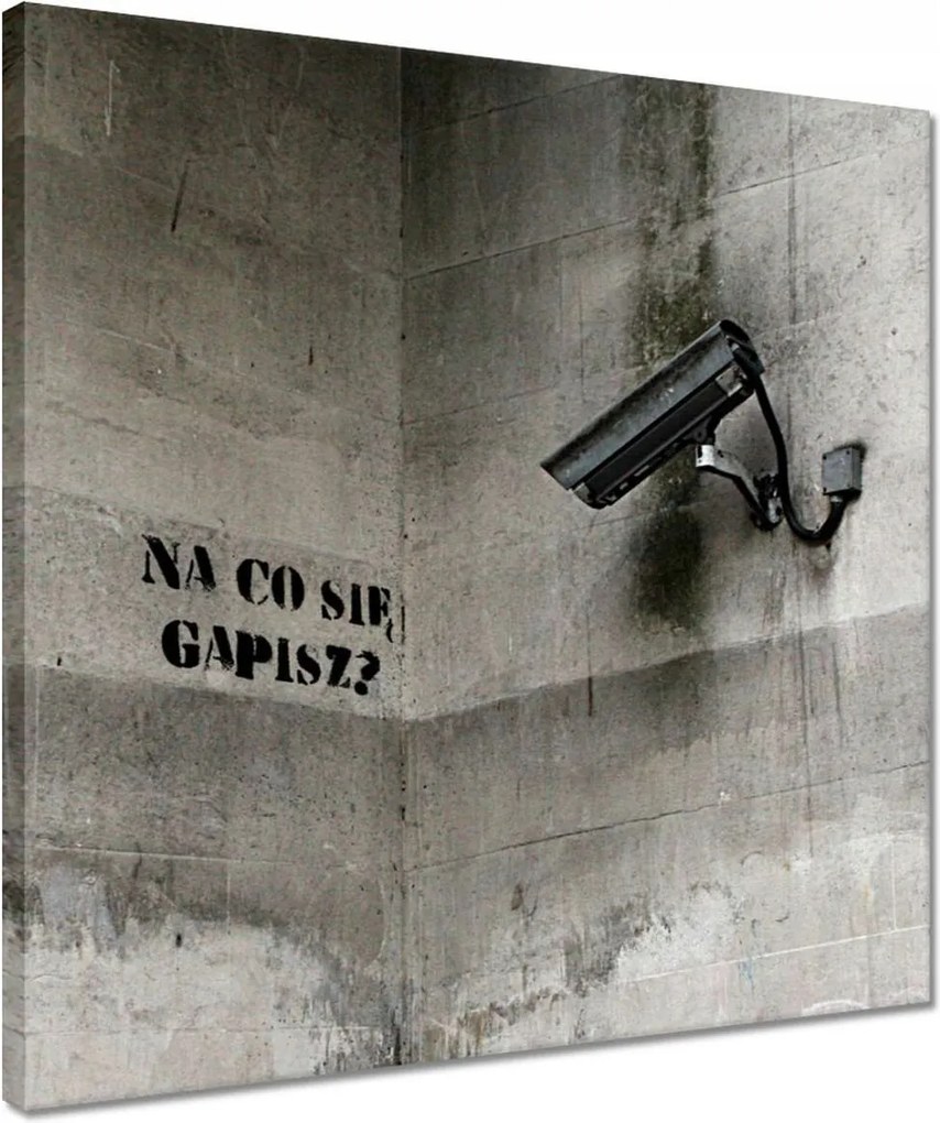 Vászonkép 40x40 Banksy Mit bámulsz