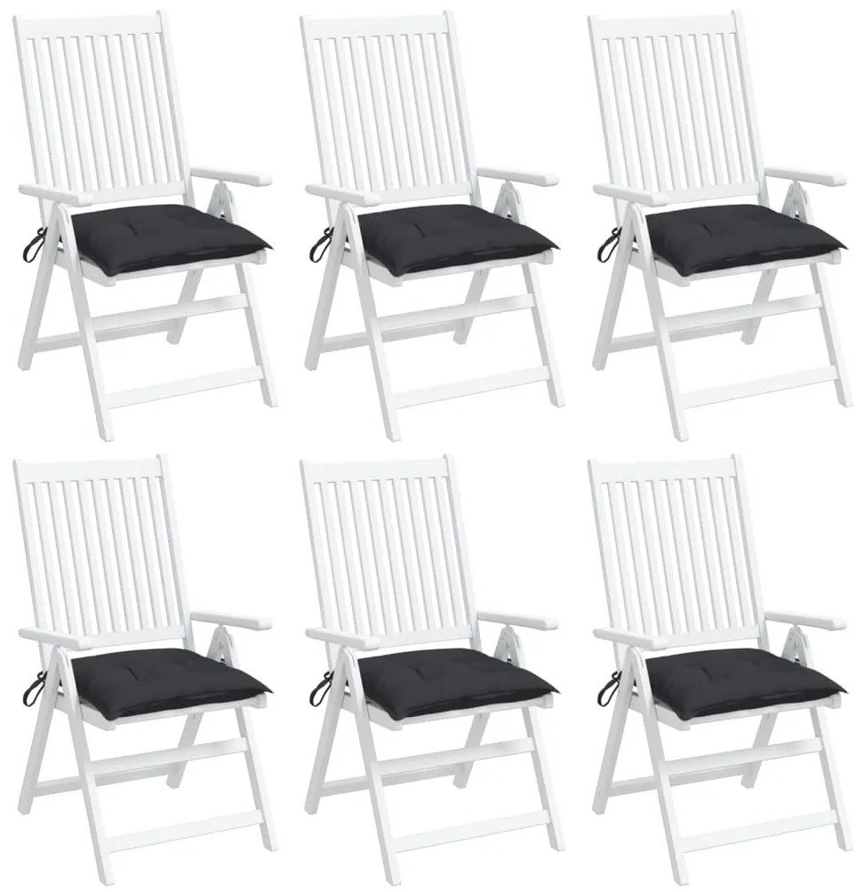 6 db fekete oxford szövet raklappárna 50 x 50 x 7 cm