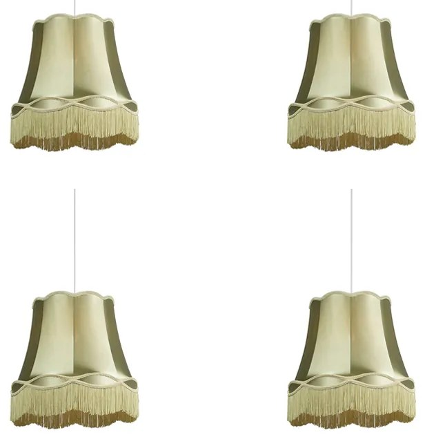 4 db-os készlet Retro lógólámpa zöld 45 cm - Granny
