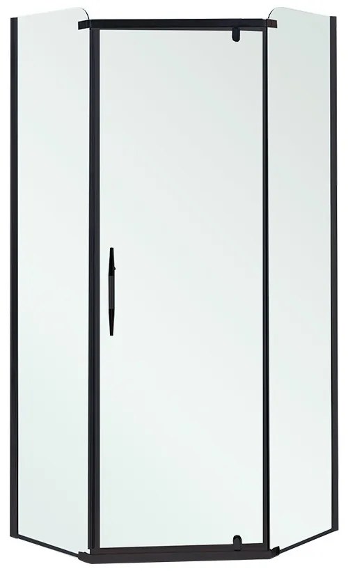 Celtic 90x90 cm ötszögletű zuhanykabin tálca nélkül fekete