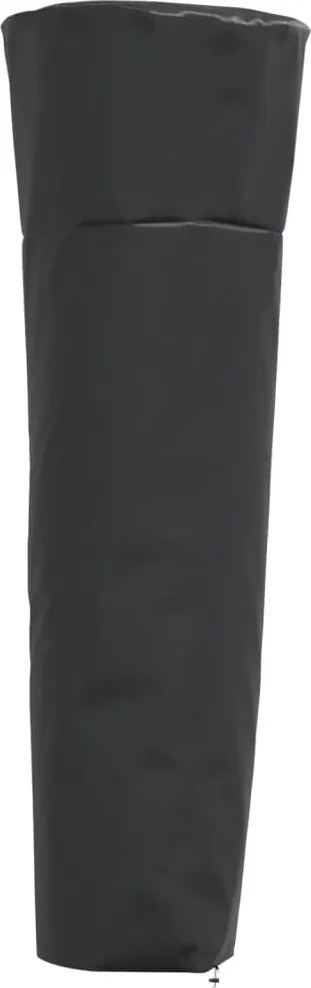vidaXL fekete 420D oxford szövet piramis alakú fűtőhuzat 86x47x241 cm