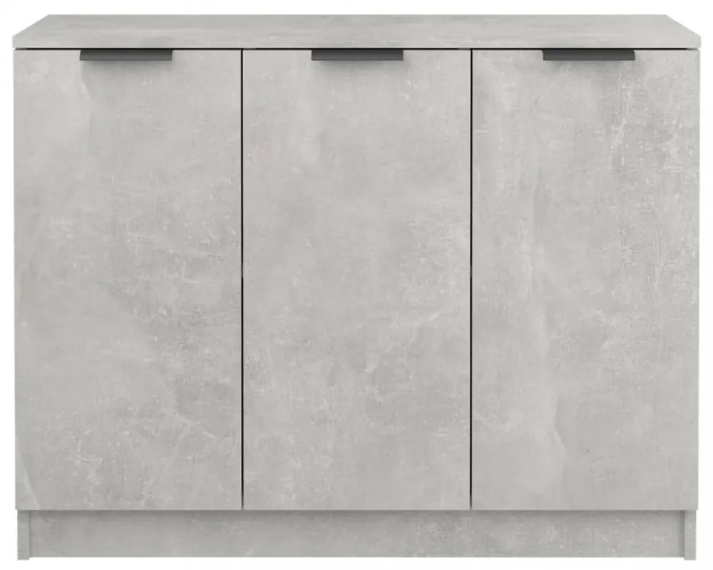 betonszürke szerelt fa tálalóasztal 90,5x30x70 cm