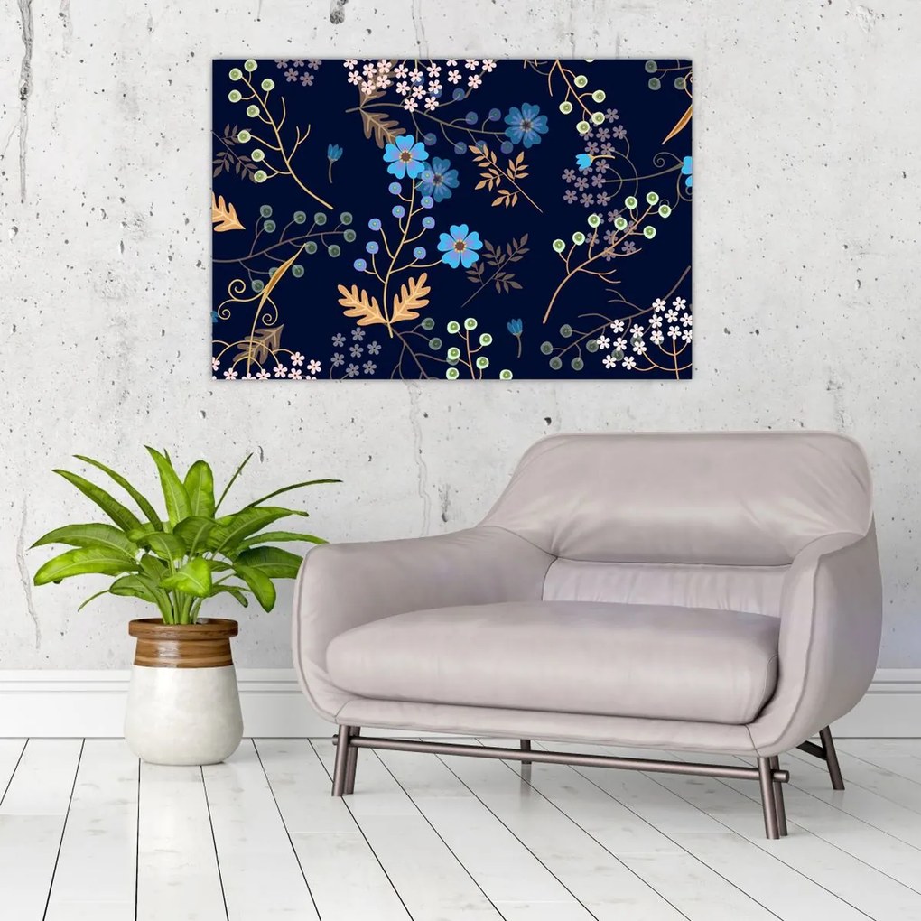 Kép - Őszi virágok (90x60 cm)