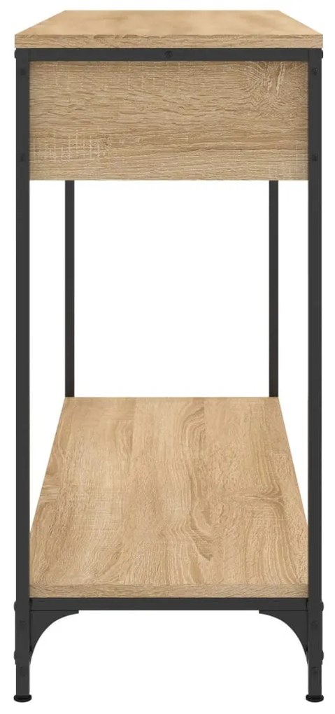 sonoma tölgy színű szerelt fa dohányzóasztal 100 x 34,5 x 75 cm